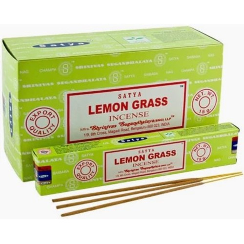 Satya Lemon Grass Incense Sticks 15g Each Box Shrinivas Sugandhalaya Indie Boho